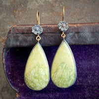 Serpentine Earrings with Poppy Pods